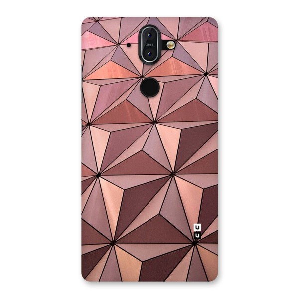 Rosegold Abstract Shapes Back Case for Nokia 8 Sirocco