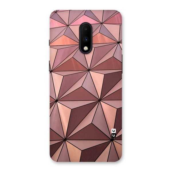 Rosegold Abstract Shapes Back Case for OnePlus 7