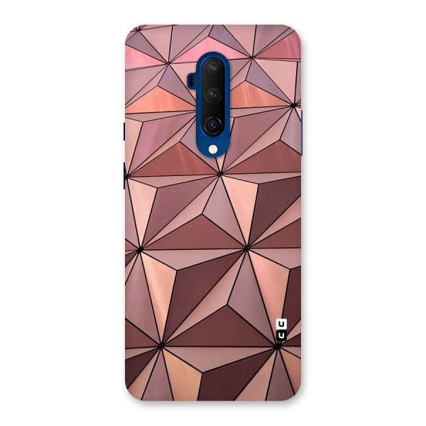 Rosegold Abstract Shapes Back Case for OnePlus 7T Pro