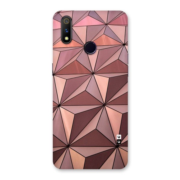 Rosegold Abstract Shapes Back Case for Realme 3 Pro