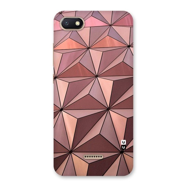 Rosegold Abstract Shapes Back Case for Redmi 6A