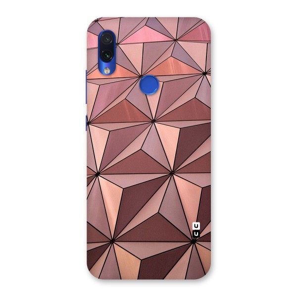 Rosegold Abstract Shapes Back Case for Redmi Note 7