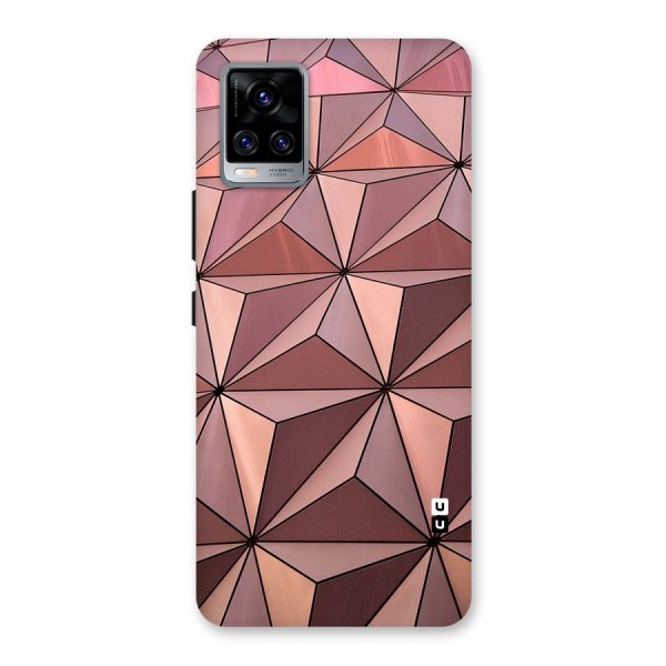 Rosegold Abstract Shapes Back Case for Vivo V20 Pro