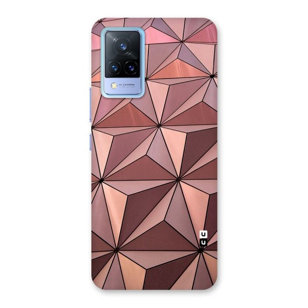 Rosegold Abstract Shapes Back Case for Vivo V21 5G