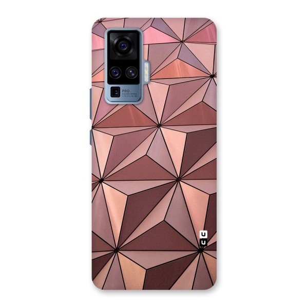 Rosegold Abstract Shapes Back Case for Vivo X50 Pro