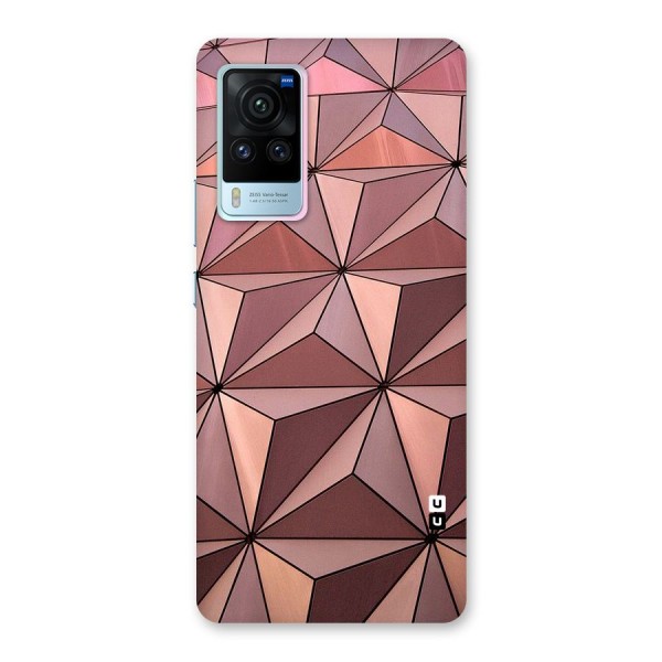 Rosegold Abstract Shapes Back Case for Vivo X60 Pro