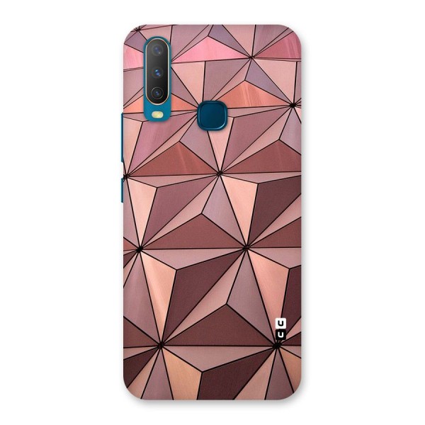 Rosegold Abstract Shapes Back Case for Vivo Y12