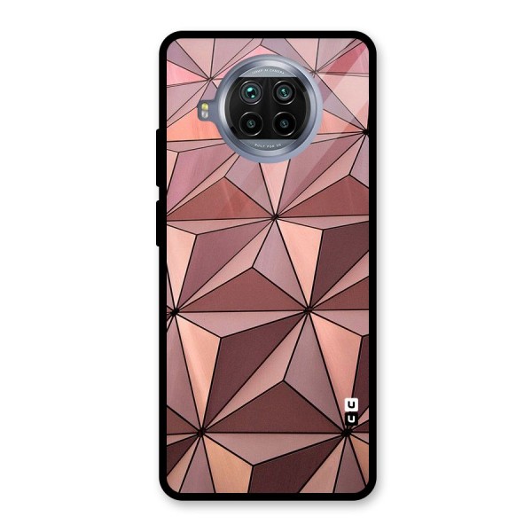 Rosegold Abstract Shapes Glass Back Case for Mi 10i