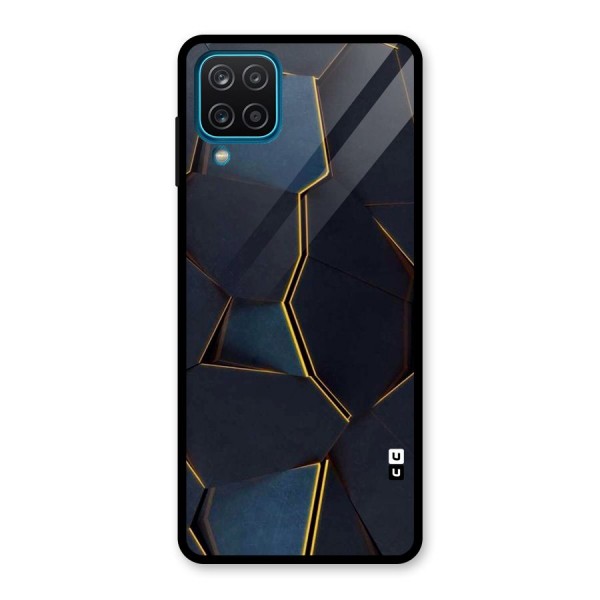 Royal Abstract Glass Back Case for Galaxy A12