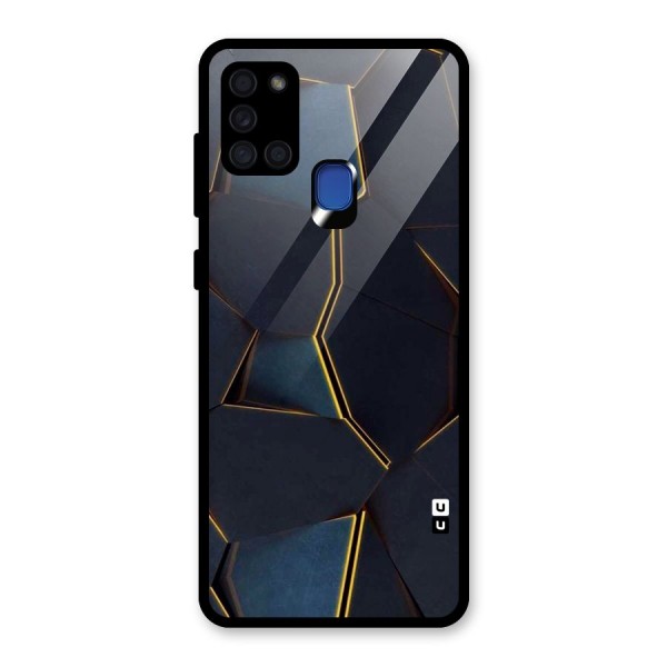 Royal Abstract Glass Back Case for Galaxy A21s