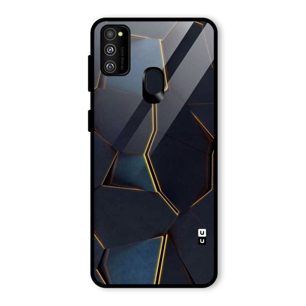 Royal Abstract Glass Back Case for Galaxy M21