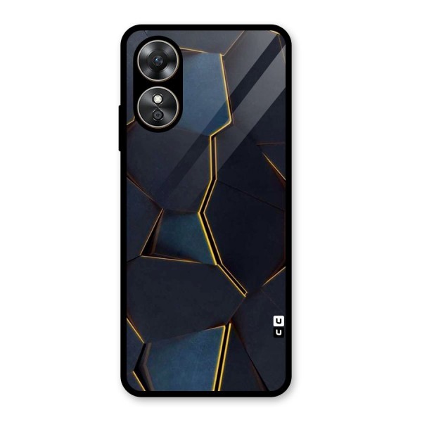 Royal Abstract Glass Back Case for Oppo A17