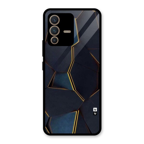 Royal Abstract Glass Back Case for Vivo V23 5G