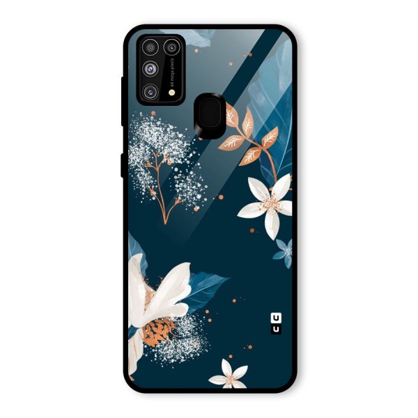 Royal Floral Glass Back Case for Galaxy F41