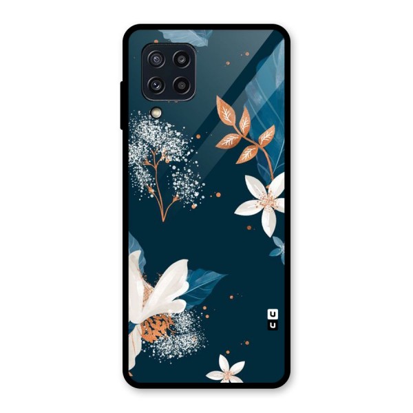 Royal Floral Glass Back Case for Galaxy M32