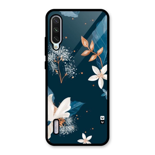 Royal Floral Glass Back Case for Mi A3