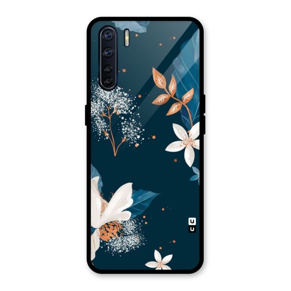 Royal Floral Glass Back Case for Oppo F15