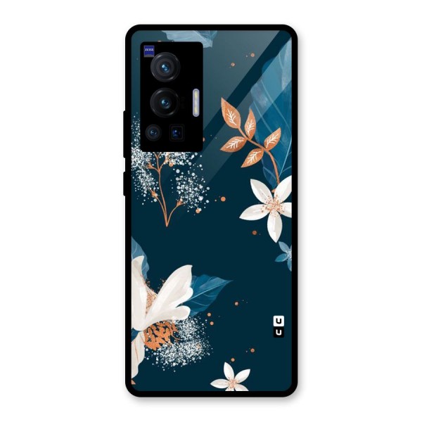 Royal Floral Glass Back Case for Vivo X70 Pro