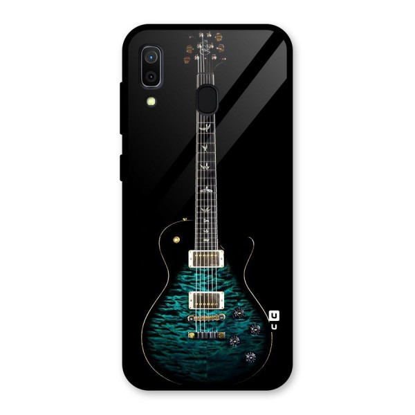 Royal Green Guitar Glass Back Case for Galaxy A30