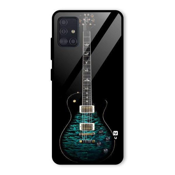 Royal Green Guitar Glass Back Case for Galaxy A51