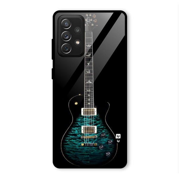 Royal Green Guitar Glass Back Case for Galaxy A72