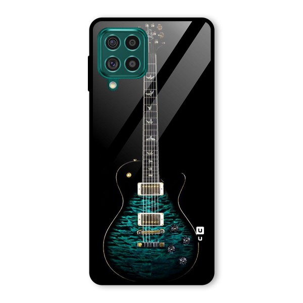 Royal Green Guitar Glass Back Case for Galaxy F62