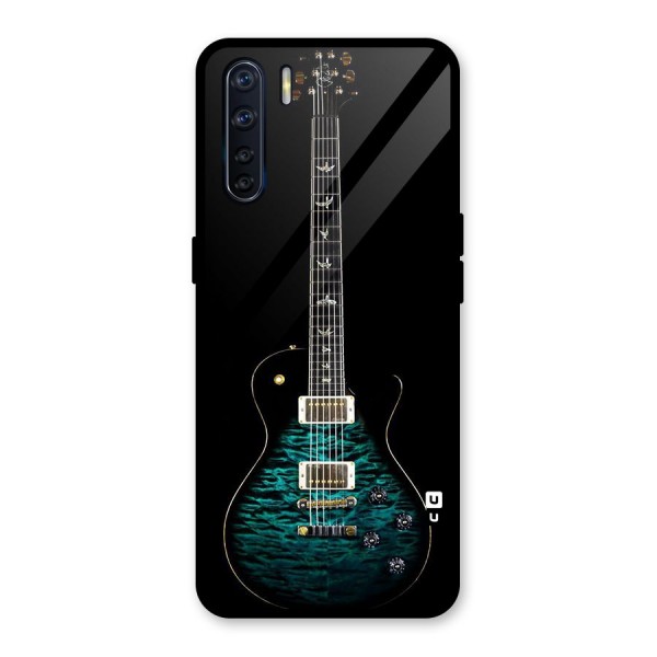 Royal Green Guitar Glass Back Case for Oppo F15