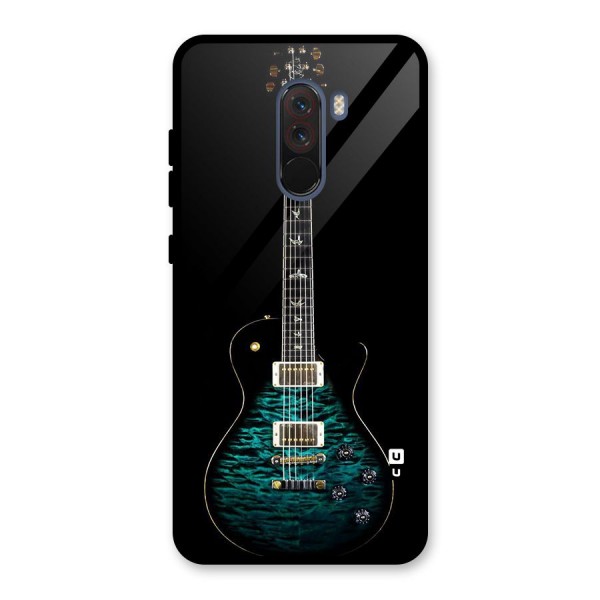 Royal Green Guitar Glass Back Case for Poco F1