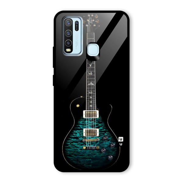 Royal Green Guitar Glass Back Case for Vivo Y30