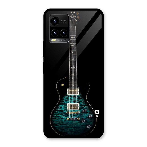 Royal Green Guitar Glass Back Case for Vivo Y33s