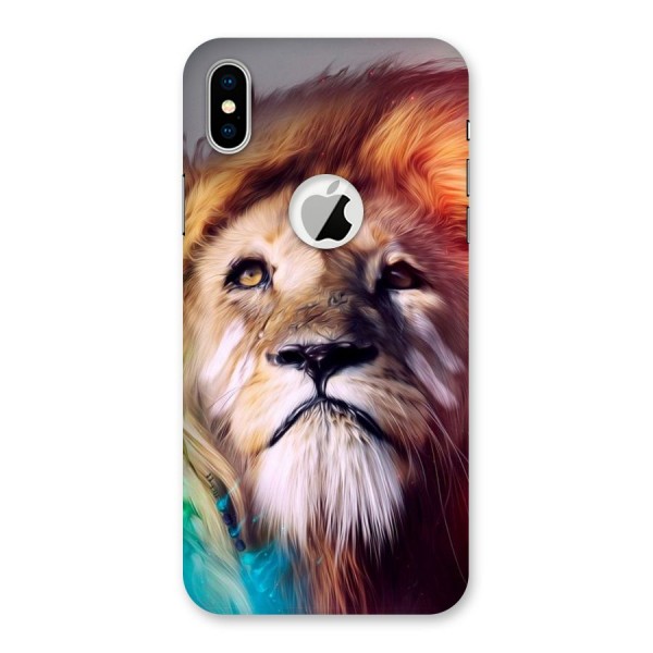 Royal Lion Back Case for iPhone XS Logo Cut