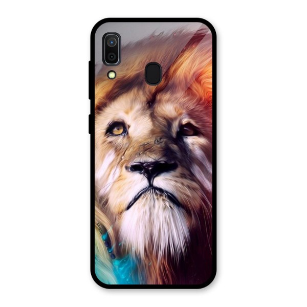 Royal Lion Glass Back Case for Galaxy A30