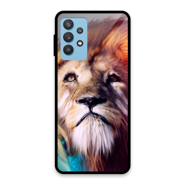 Royal Lion Glass Back Case for Galaxy M32 5G