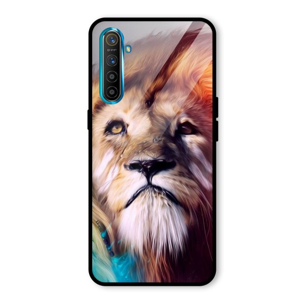 Royal Lion Glass Back Case for Realme XT