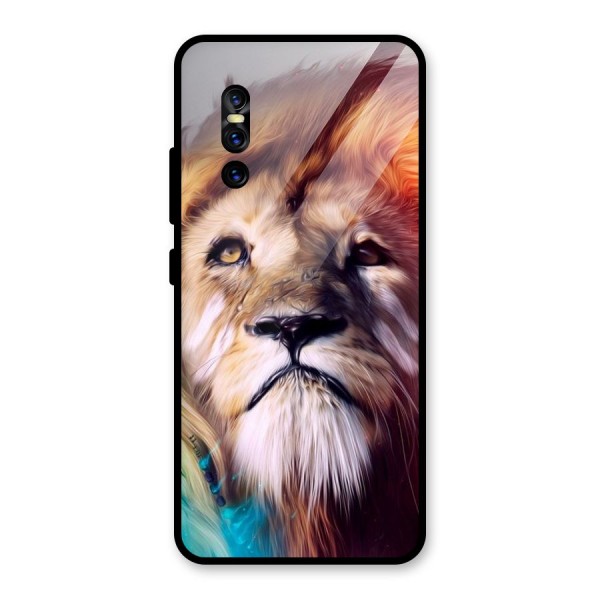 Royal Lion Glass Back Case for Vivo V15 Pro