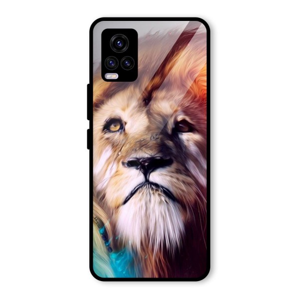 Royal Lion Glass Back Case for Vivo V20