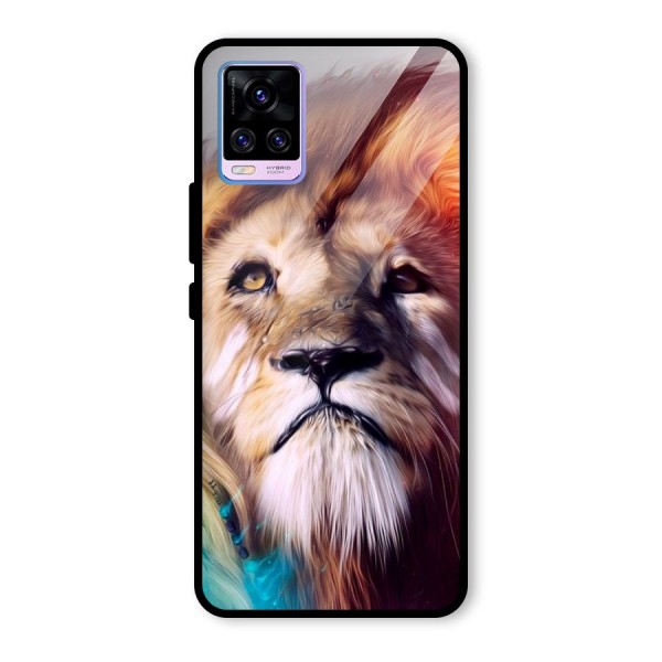 Royal Lion Glass Back Case for Vivo V20 Pro