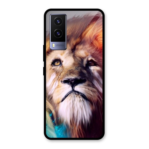 Royal Lion Glass Back Case for Vivo V21e 5G