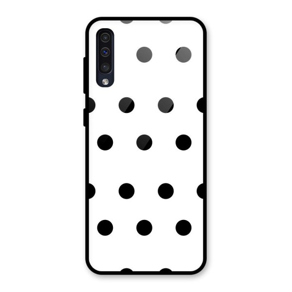 Royal Polka Dots Glass Back Case for Galaxy A50