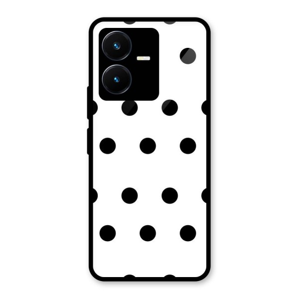 Royal Polka Dots Glass Back Case for Vivo Y22