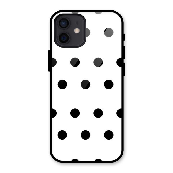 Royal Polka Dots Glass Back Case for iPhone 12