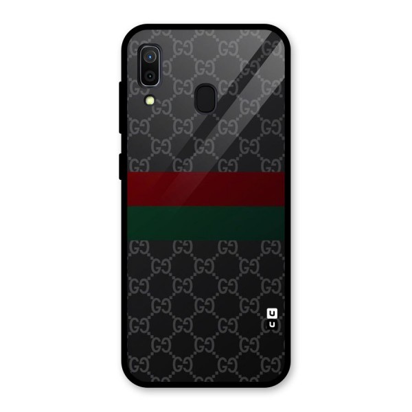 Royal Stripes Design Glass Back Case for Galaxy A30