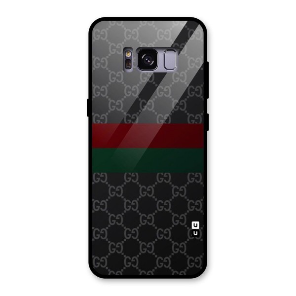 Royal Stripes Design Glass Back Case for Galaxy S8