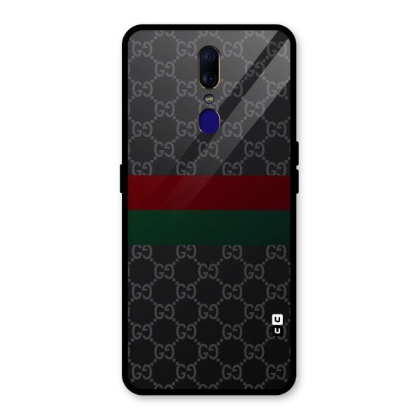 Royal Stripes Design Glass Back Case for Oppo F11