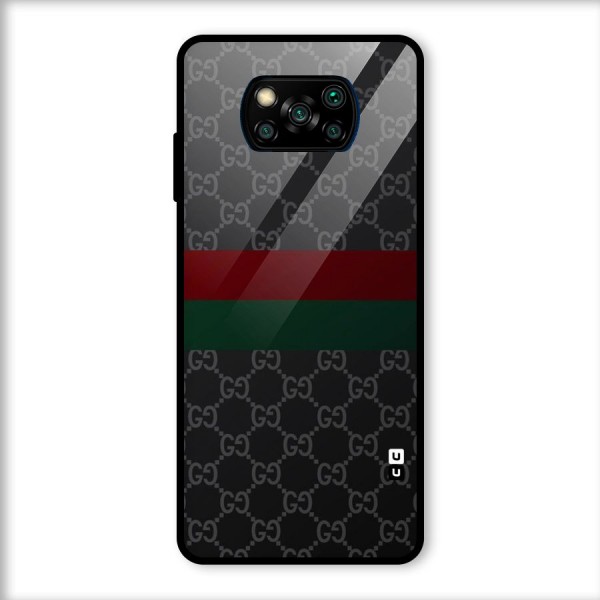 Royal Stripes Design Glass Back Case for Poco X3