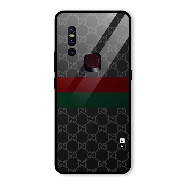 Royal Stripes Design Glass Back Case for Vivo V15