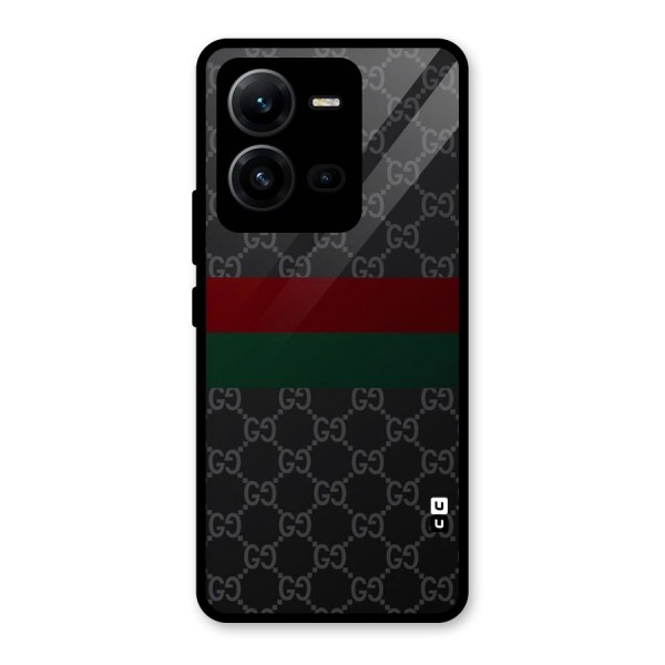 Royal Stripes Design Glass Back Case for Vivo V25