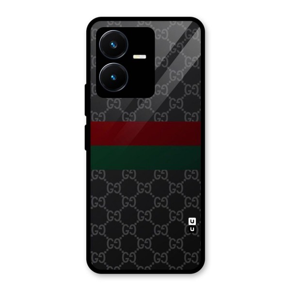 Royal Stripes Design Glass Back Case for Vivo Y22