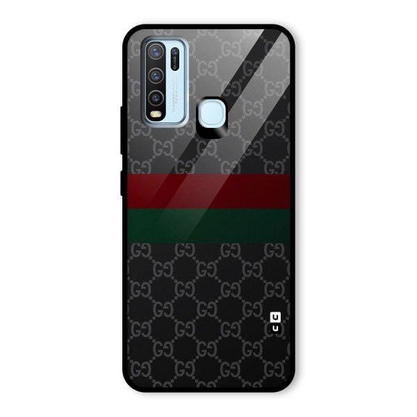 Royal Stripes Design Glass Back Case for Vivo Y30