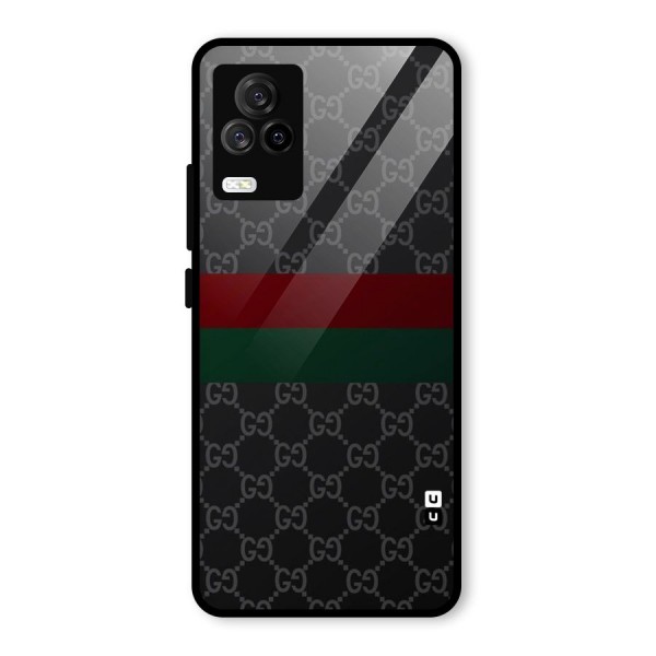 Royal Stripes Design Glass Back Case for Vivo iQOO 7 Legend 5G